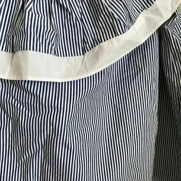 J. Crew One-Shoulder Ruffle Top In Stripe Size 14 - Picture 7 of 12
